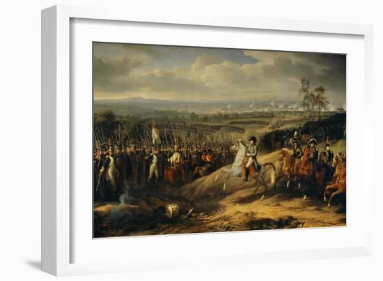 Battle of Jena, October 14Th, 1806. Napoleon before His Troops-Charles Thevenin-Framed Art Print