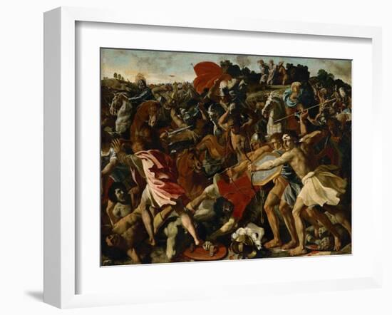 Battle of Joshuas Against the Amalekites, 1625-Nicolas Poussin-Framed Giclee Print