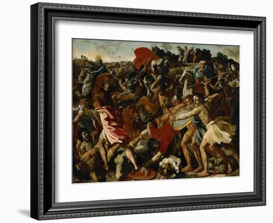 Battle of Joshuas Against the Amalekites, 1625-Nicolas Poussin-Framed Giclee Print