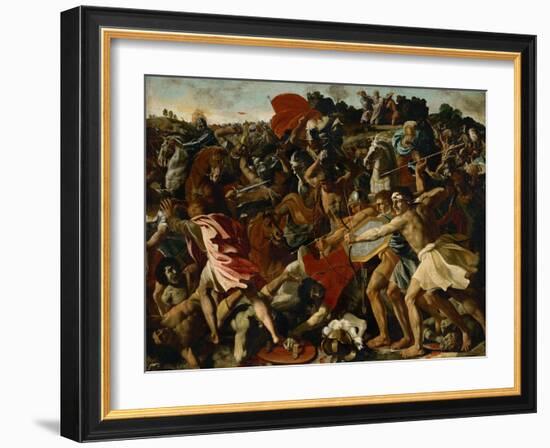 Battle of Joshuas Against the Amalekites, 1625-Nicolas Poussin-Framed Giclee Print