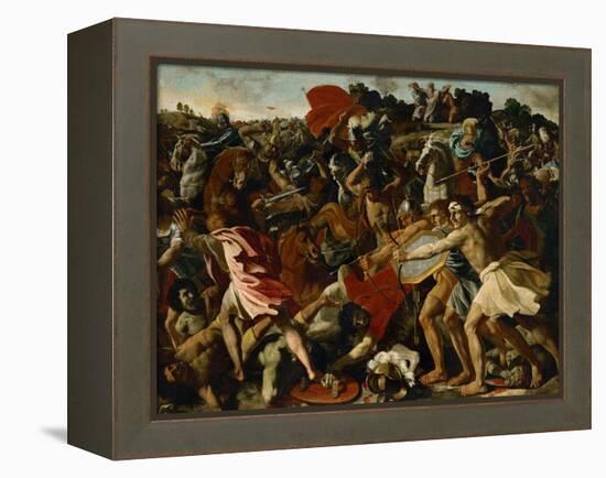 Battle of Joshuas Against the Amalekites, 1625-Nicolas Poussin-Framed Premier Image Canvas