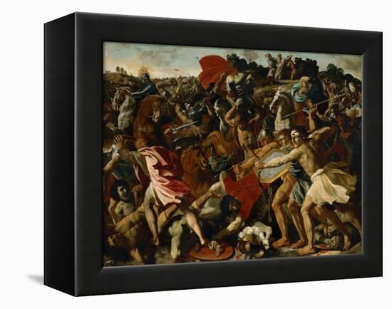 Battle of Joshuas Against the Amalekites, 1625-Nicolas Poussin-Framed Premier Image Canvas