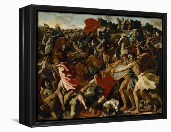 Battle of Joshuas Against the Amalekites, 1625-Nicolas Poussin-Framed Premier Image Canvas