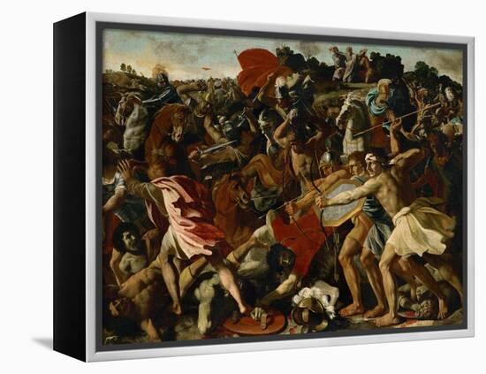 Battle of Joshuas Against the Amalekites, 1625-Nicolas Poussin-Framed Premier Image Canvas