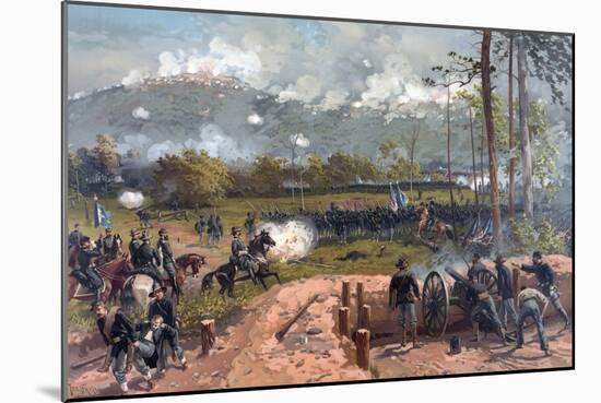 Battle of Kennesaw Mountain, Pub. L Prang & Co., 1886 (Colour Litho)-Thure De Thulstrup-Mounted Giclee Print