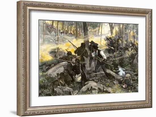 Battle of King's Mountain, South Carolina, 1780, American Revolution-null-Framed Giclee Print