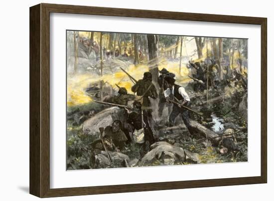 Battle of King's Mountain, South Carolina, 1780, American Revolution-null-Framed Giclee Print