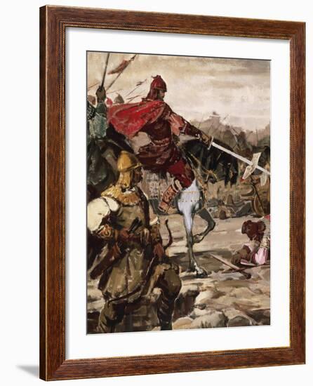 Battle of Klokotnitsa March 9, 1230 Which Saw Tsar Ivan Asen II Defeat Theodore of Epirus-null-Framed Giclee Print