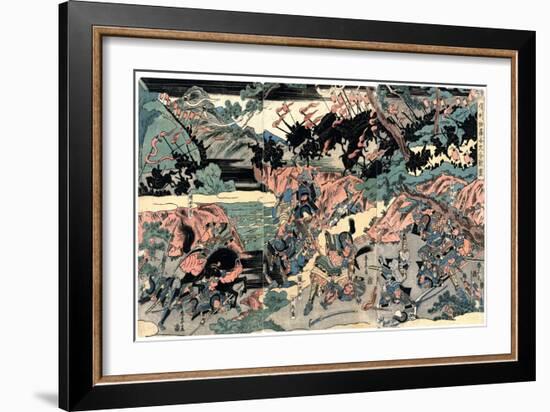 Battle of Kurikara, 1183-Shuntei Katsukawa-Framed Giclee Print