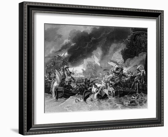 Battle of La Hogue, 19 May 1692-Benjamin West-Framed Giclee Print