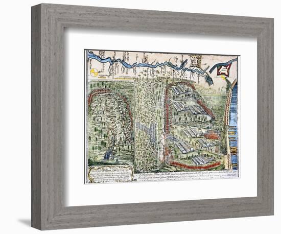 Battle Of Lake George, 1755-null-Framed Giclee Print