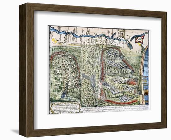 Battle Of Lake George, 1755-null-Framed Giclee Print