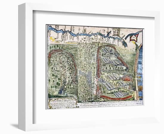 Battle Of Lake George, 1755-null-Framed Giclee Print