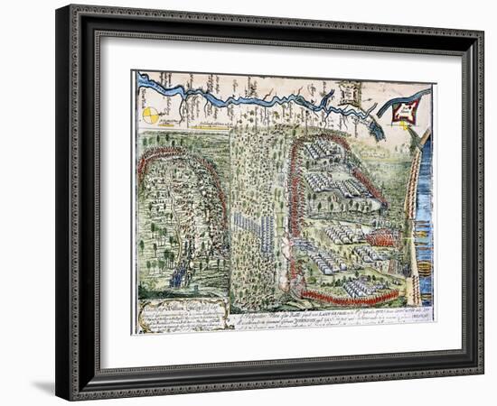 Battle Of Lake George, 1755-null-Framed Giclee Print