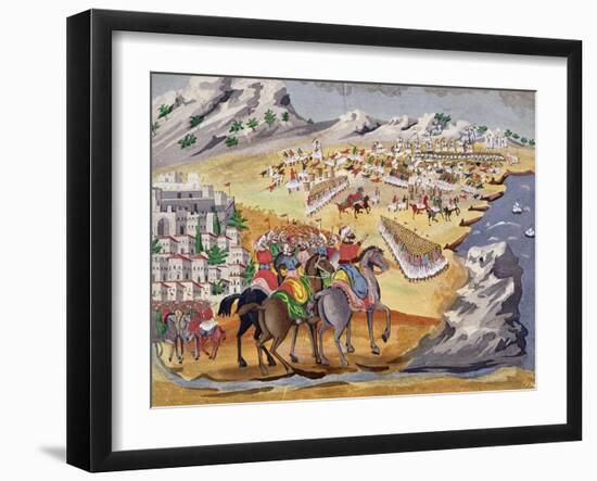 Battle of Langada and Compoti in 1821, from the Pictorial History of the Greek War of Independence-null-Framed Giclee Print