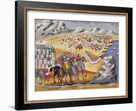 Battle of Langada and Compoti in 1821, from the Pictorial History of the Greek War of Independence-null-Framed Giclee Print
