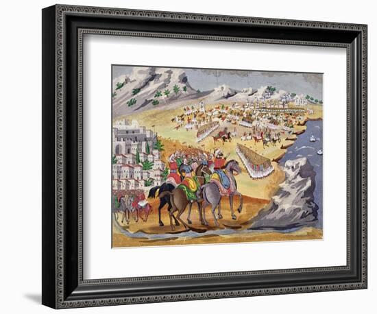 Battle of Langada and Compoti in 1821, from the Pictorial History of the Greek War of Independence-null-Framed Giclee Print