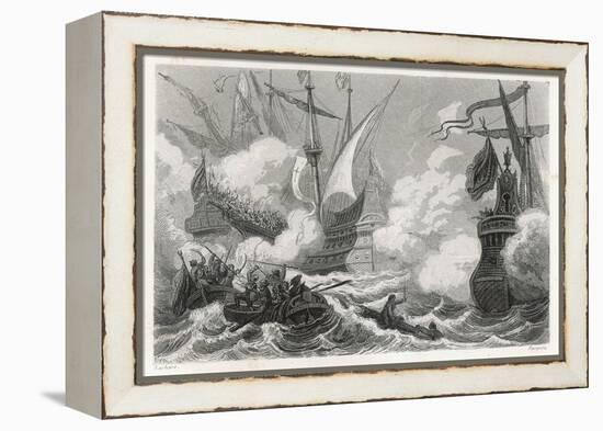 Battle of Lepanto 1571-Gebhardt-Framed Premier Image Canvas