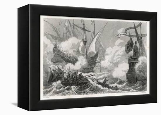 Battle of Lepanto 1571-Gebhardt-Framed Premier Image Canvas