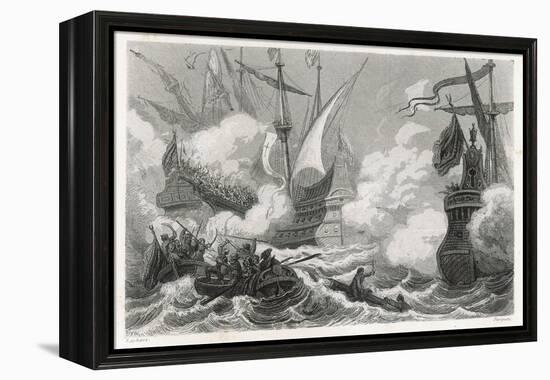 Battle of Lepanto 1571-Gebhardt-Framed Premier Image Canvas