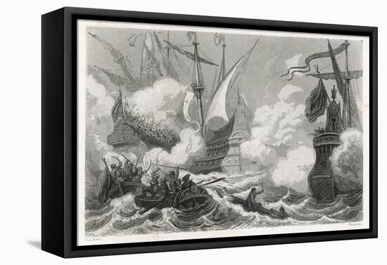 Battle of Lepanto 1571-Gebhardt-Framed Premier Image Canvas