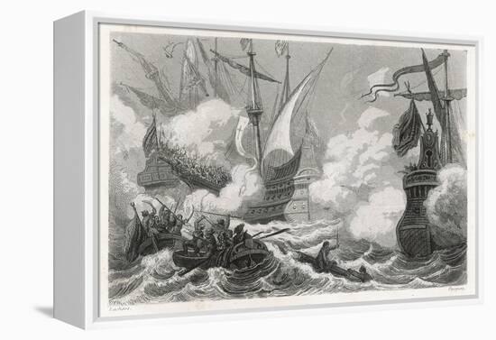 Battle of Lepanto 1571-Gebhardt-Framed Premier Image Canvas