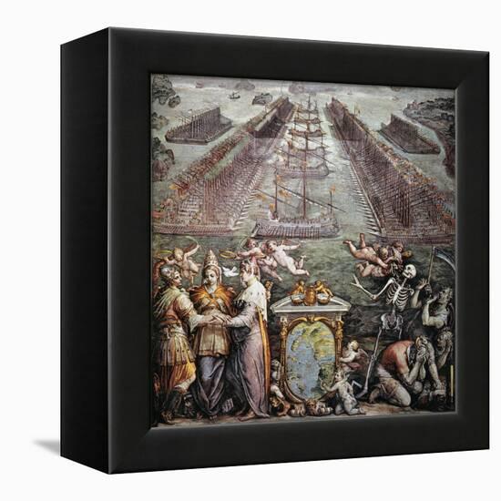 Battle Of Lepanto, 1571-null-Framed Premier Image Canvas