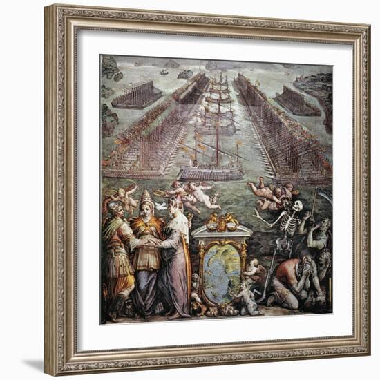 Battle Of Lepanto, 1571-null-Framed Giclee Print