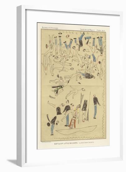 Battle of Little Big Horn - Custer's Dead Cavalry-null-Framed Giclee Print