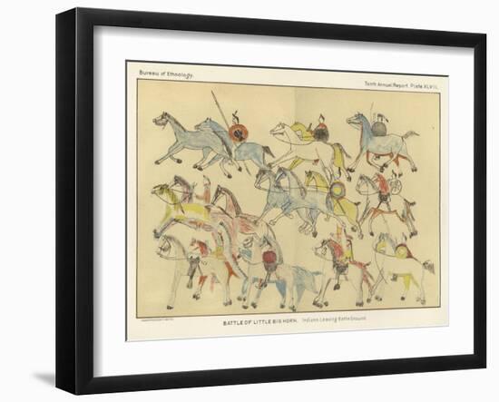 Battle of Little Big Horn - Indians Leaving Battle Ground-null-Framed Giclee Print