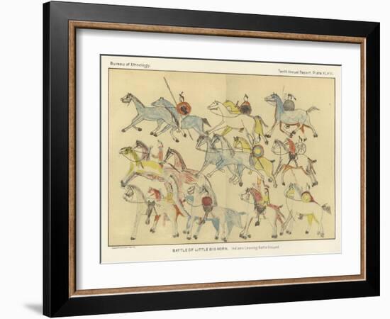 Battle of Little Big Horn - Indians Leaving Battle Ground-null-Framed Giclee Print