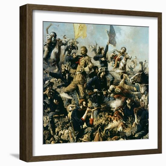 Battle of Little Bighorn, 25th June 1876-Edgar Samuel Paxson-Framed Giclee Print