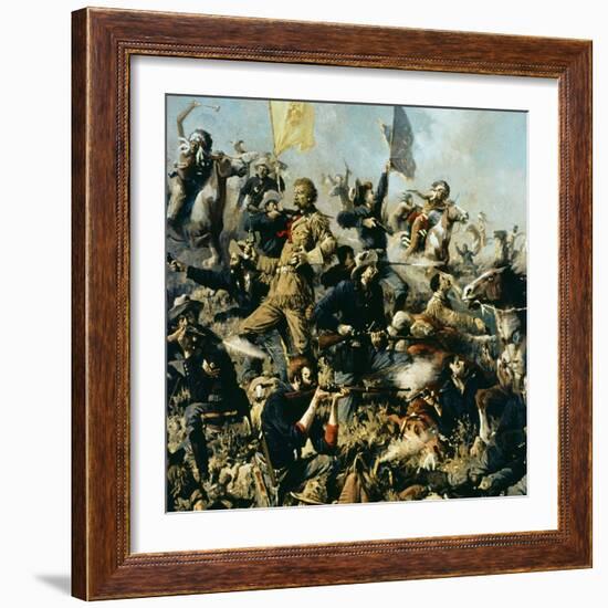 Battle of Little Bighorn, 25th June 1876-Edgar Samuel Paxson-Framed Giclee Print