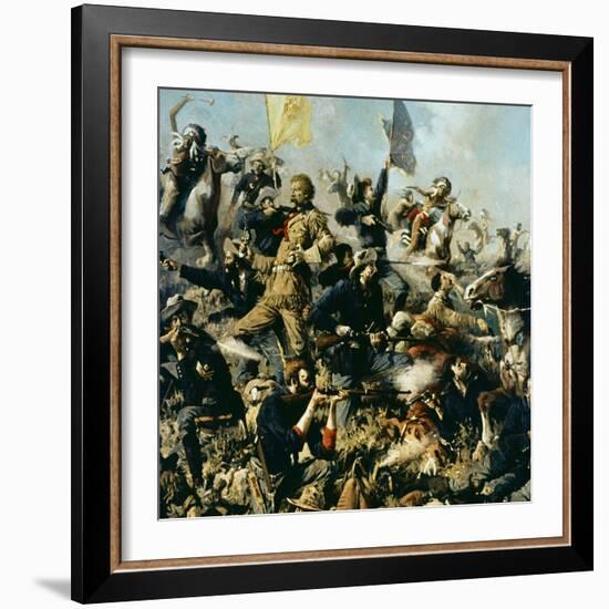 Battle of Little Bighorn, 25th June 1876-Edgar Samuel Paxson-Framed Giclee Print