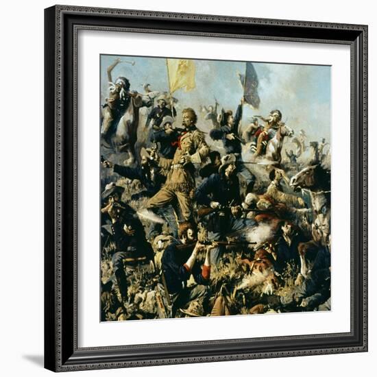 Battle of Little Bighorn, 25th June 1876-Edgar Samuel Paxson-Framed Giclee Print