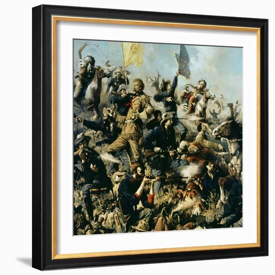 Battle of Little Bighorn, 25th June 1876-Edgar Samuel Paxson-Framed Giclee Print