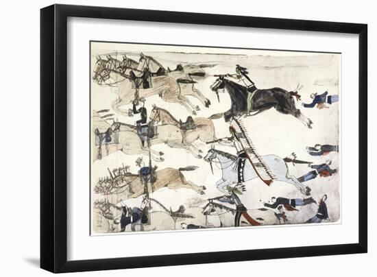 Battle of Little Bighorn, Montana, USA, 25-26 June 1876-null-Framed Giclee Print