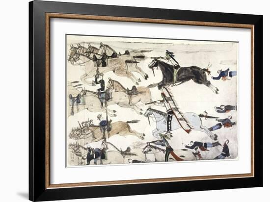 Battle of Little Bighorn, Montana, USA, 25-26 June 1876-null-Framed Giclee Print