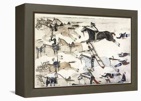 Battle of Little Bighorn, Montana, USA, 25-26 June 1876-null-Framed Premier Image Canvas