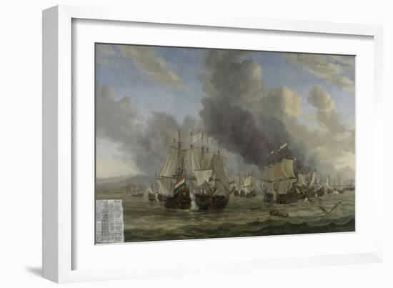 Battle of Livorno, 1653-64-Reinier Zeeman-Framed Giclee Print