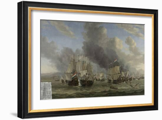 Battle of Livorno, 1653-64-Reinier Zeeman-Framed Giclee Print