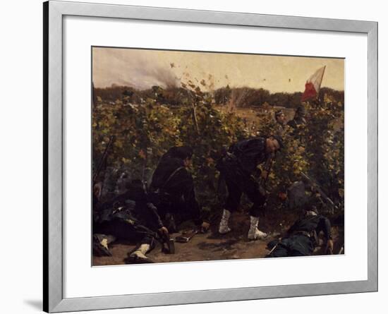 Battle of Malmaison, October 21, 1870, 1875-Etienne Prosper Berne-bellecour-Framed Giclee Print
