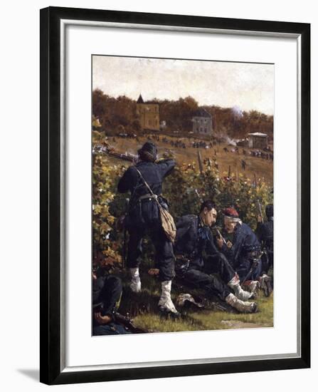 Battle of Malmaison, October 21, 1870, 1875-Etienne Prosper Berne-bellecour-Framed Giclee Print