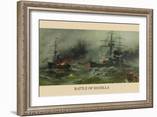 Battle of Manila Harbor--Framed Art Print