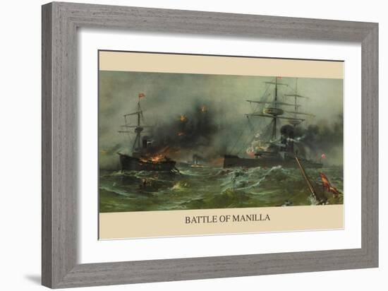 Battle of Manila Harbor-null-Framed Art Print