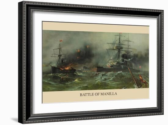 Battle of Manila Harbor-null-Framed Art Print