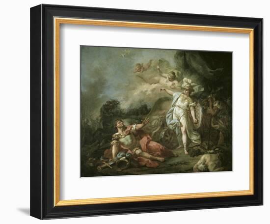 Battle of Minerva Against Mars-Jacques-Louis David-Framed Giclee Print