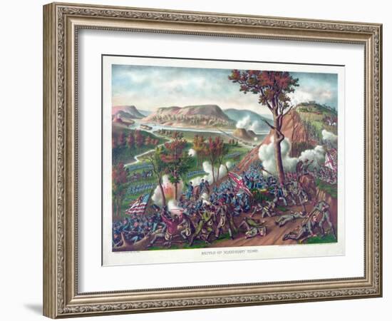 Battle of Missionary Ridge, Pub. Kurz and Allison, 1886-null-Framed Giclee Print