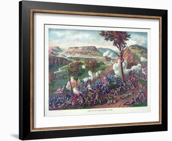 Battle of Missionary Ridge, Pub. Kurz and Allison, 1886-null-Framed Giclee Print