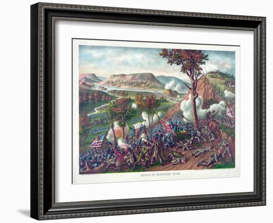 Battle of Missionary Ridge, Pub. Kurz and Allison, 1886-null-Framed Giclee Print